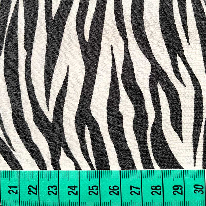 56 Rayon 44 Viskose-Satin Animal-Print Stoff mit Zebra-Tierprint