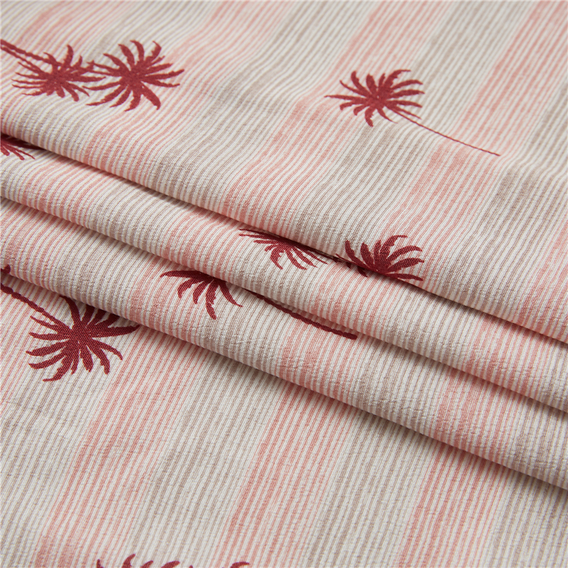 Stripe Palm Digitaldruck Crepe 53% Viskose 47% Rayon Popeline exotischer Hawaii-Stoff