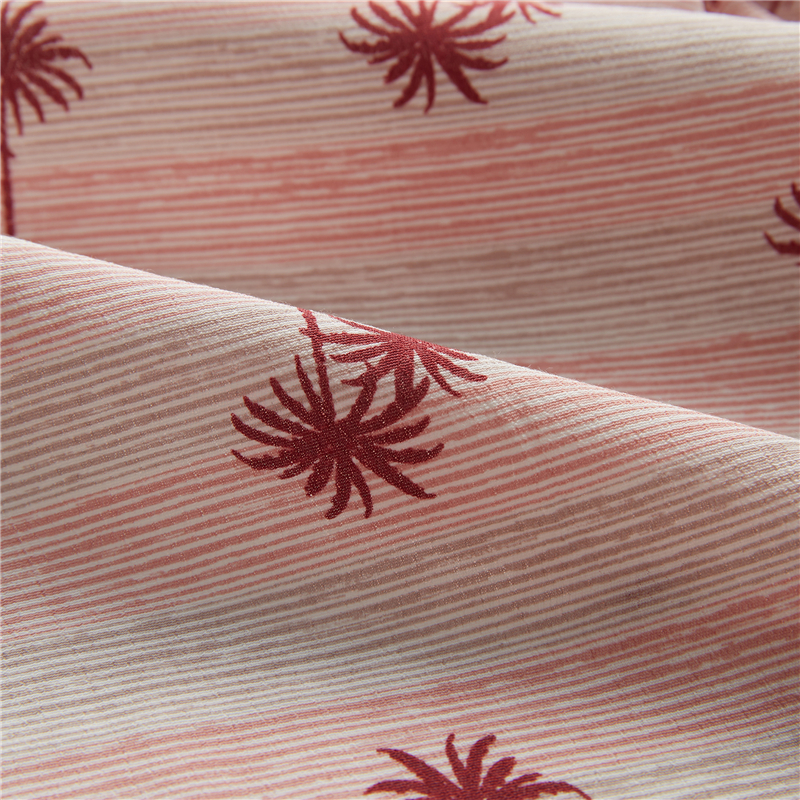 Stripe Palm Digitaldruck Crepe 53% Viskose 47% Rayon Popeline exotischer Hawaii-Stoff