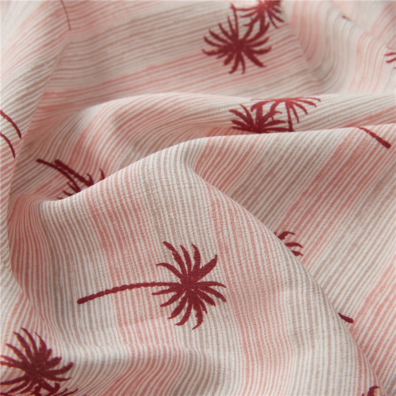 Stripe Palm Digitaldruck Crepe 53% Viskose 47% Rayon Popeline exotischer Hawaii-Stoff